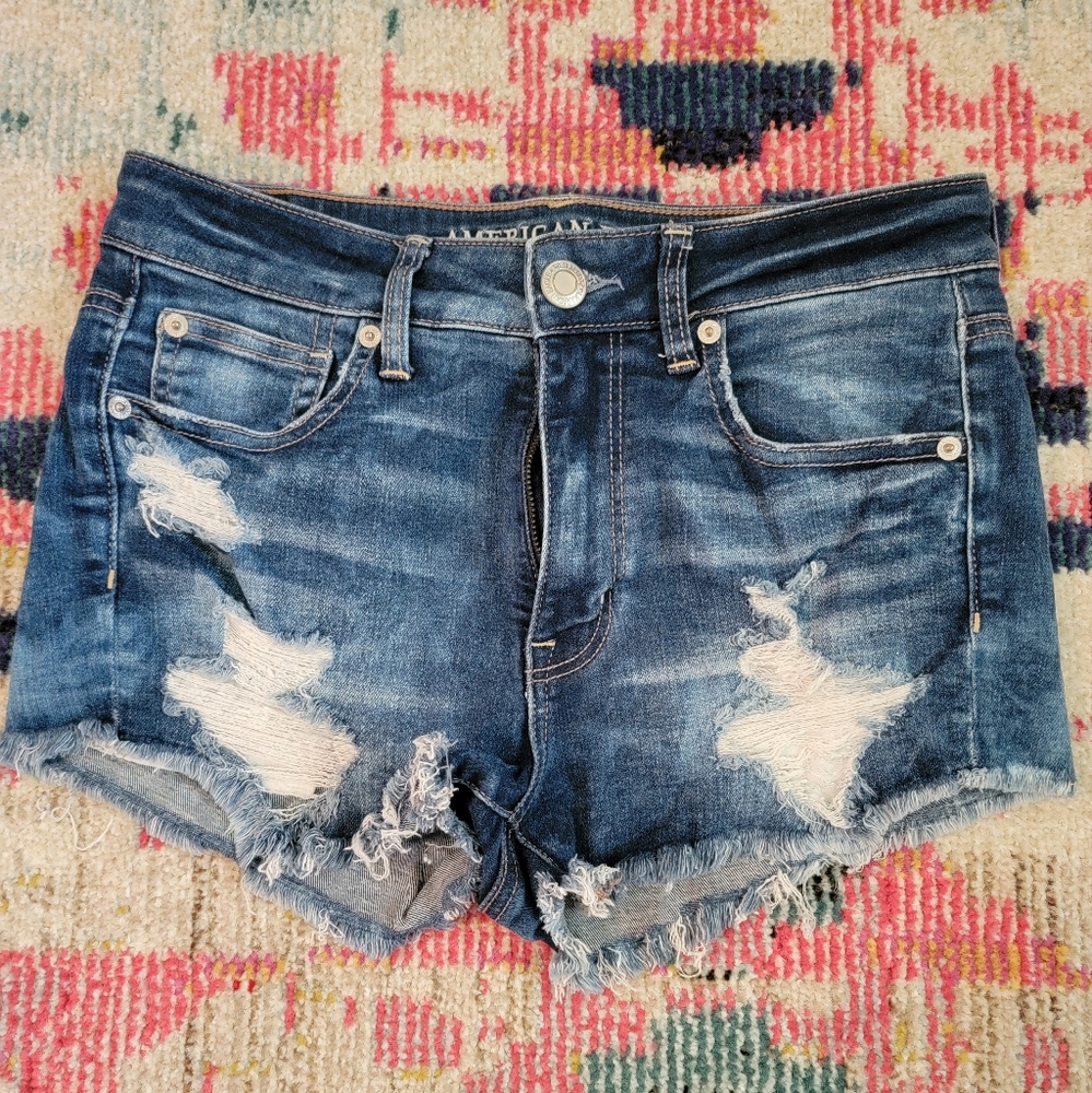 American Eagle Hi Rise Shorties (6)
